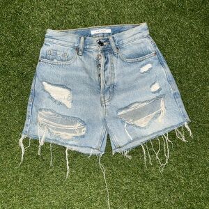PacSun Vintage Blue Ripped Jean Shorts